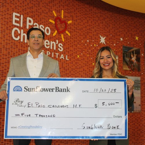 El Paso Children’s Hospital Foundation Honored with Sunflower Bank’s 2025 Lives We Touch AwarD